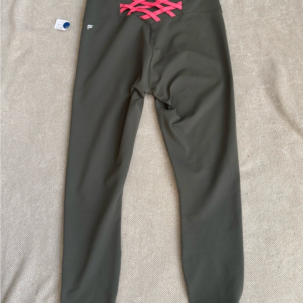 Women's Olive Joggers with Pink Accents - New with Tags